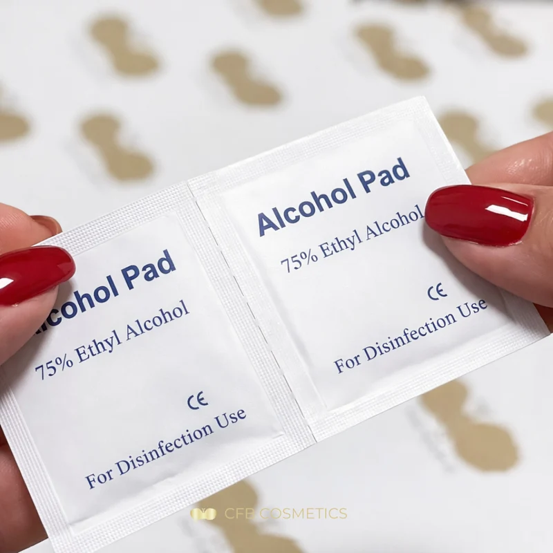 Alkoholpads 70 Prozent Isopropyl Alkohol zur Gerätereinigung 35 x 35 mm 100 Stück CFB Cosmetics®