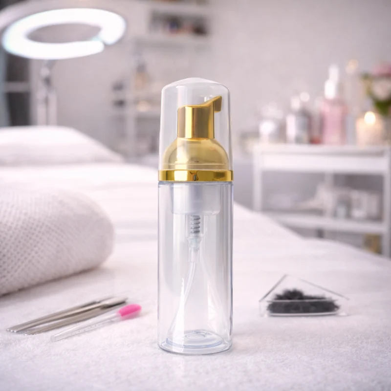 Pumpspender Leerflasche 60 ml für Wimpernshampoo transparent wiederverwendbar CFB Cosmetics®