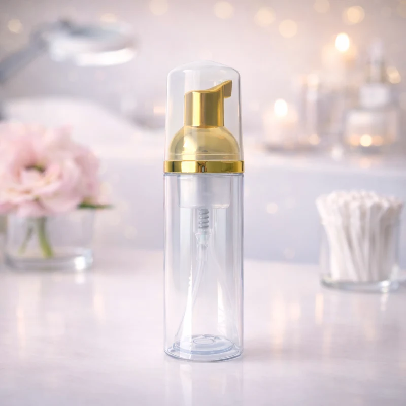 Pumpspender Leerflasche 60 ml für Wimpernshampoo transparent wiederverwendbar CFB Cosmetics®
