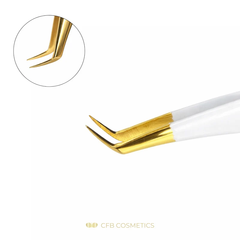 Luxury Pinzette No 8 F 75° 10 mm für Volumentechnik CFB Cosmetics®