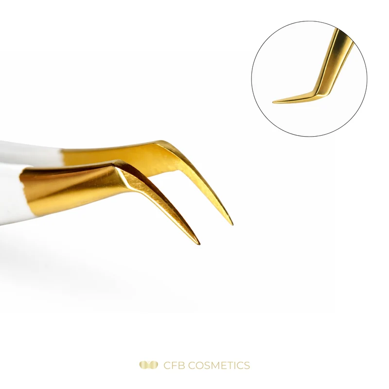 Luxury Pinzette No 8 F 75° 10 mm für Volumentechnik CFB Cosmetics®