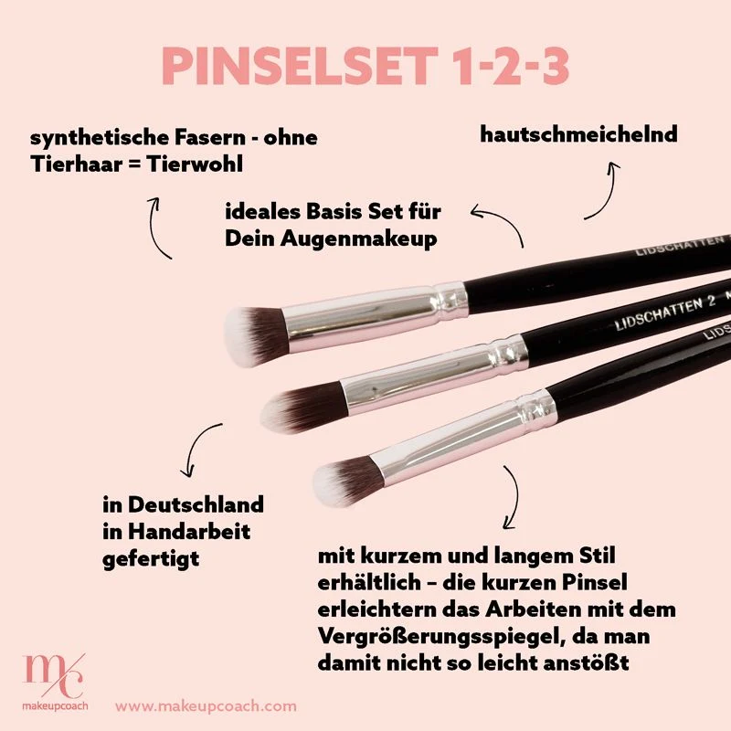 Pinsel Lidschatten 1, 2, 3