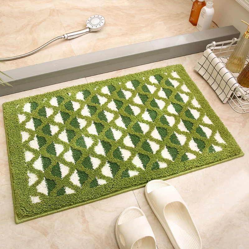 Geometrisch gemusterte Badematte für das Badezimmer