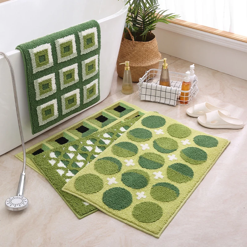 Geometrisch gemusterte Badematte für das Badezimmer