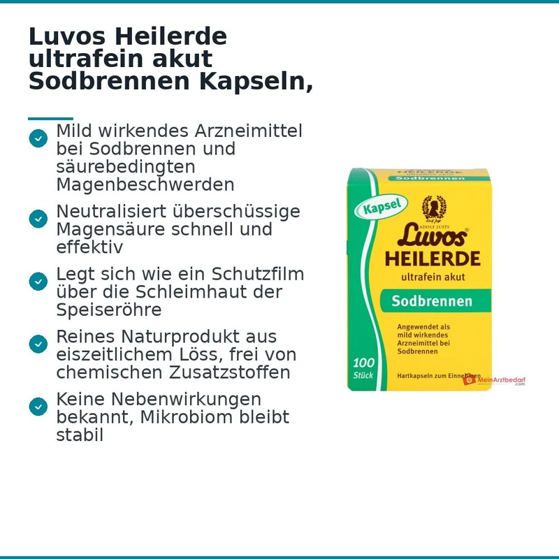 Luvos Heilerde ultrafein akut Sodbrennen Kapseln, 100 St.