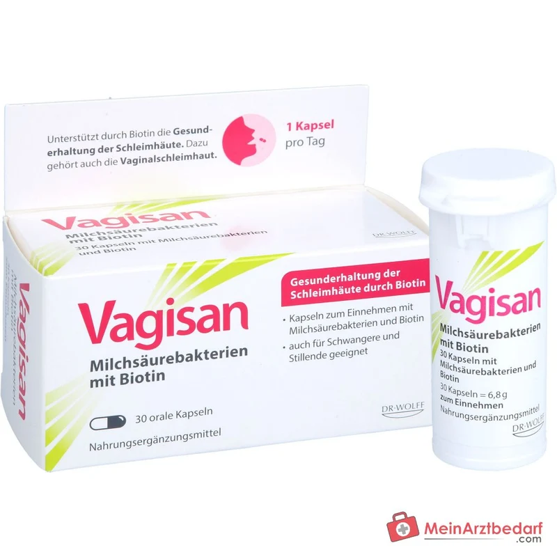 Vagisan Milchsäurebakterien mit Biotin Kapseln, 30 St.