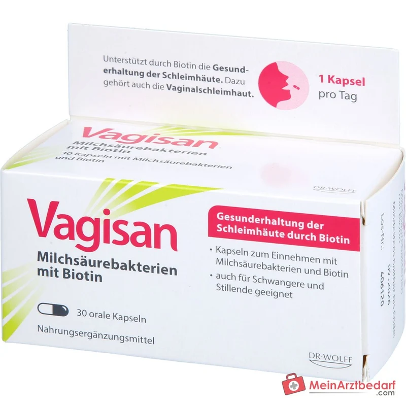 Vagisan Milchsäurebakterien mit Biotin Kapseln, 30 St.