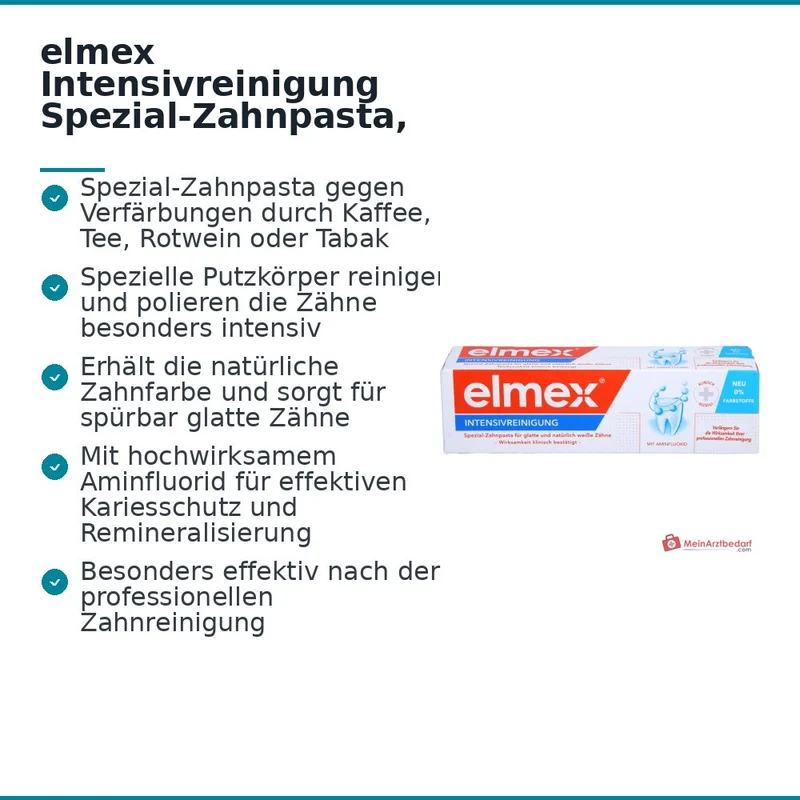 elmex Intensivreinigung Olaflur Zahnpasta, 50 ml