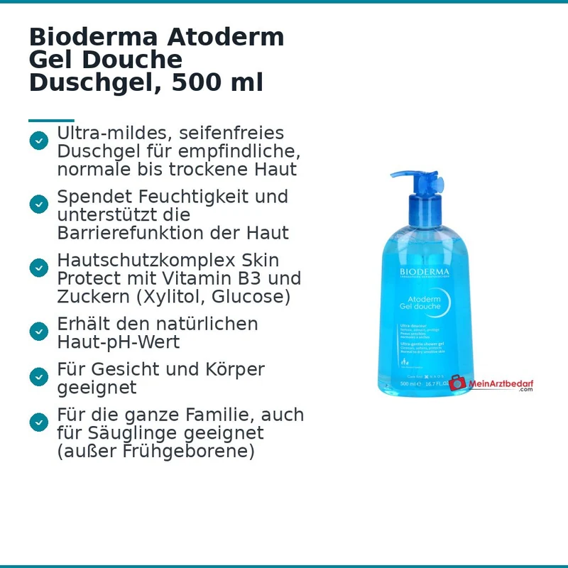 Bioderma Atoderm Gel Douche Duschgel, 500 ml