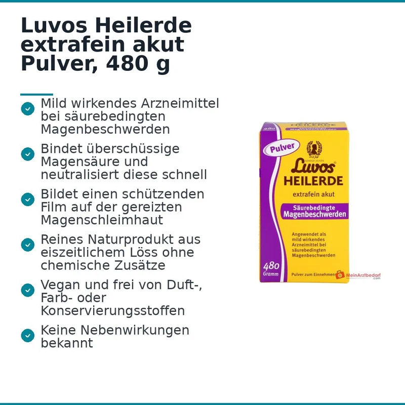 Luvos Heilerde extrafein akut Pulver, 480 g