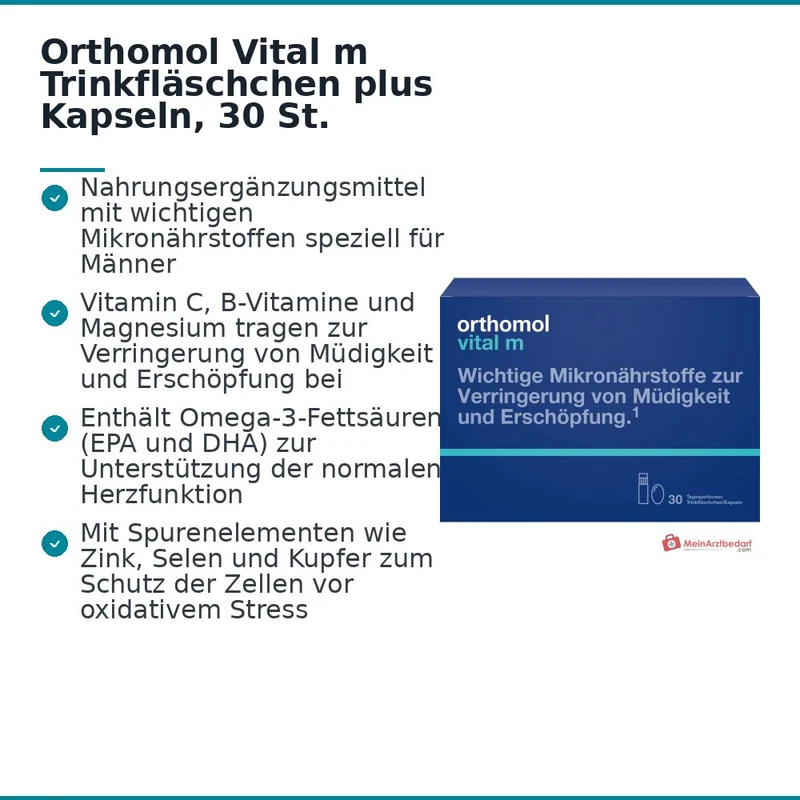 Orthomol Vital m Trinkfläschchen plus Kapseln, 30 St.
