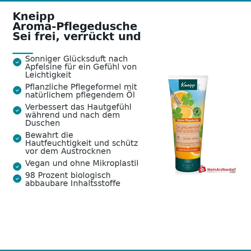 Kneipp Aroma-Pflegedusche Sei frei, verrückt und glücklich Duschgel, 200 ml