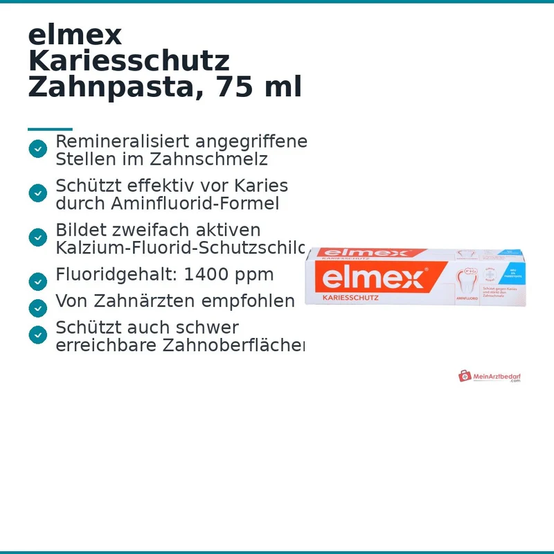 elmex Kariesschutz Aminfluorid Zahnpasta, 75 ml