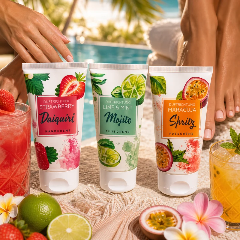 LÜTTICKE Hand- & Fußcreme Set Sommerdüfte 3x50 ml