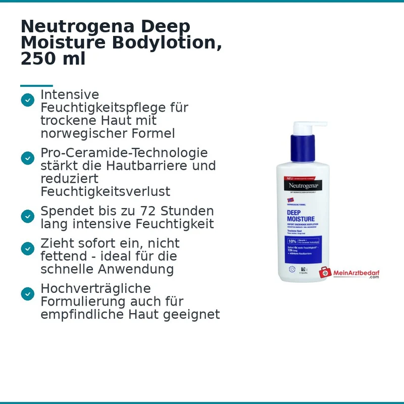 Neutrogena Deep Moisture Bodylotion, 250 ml