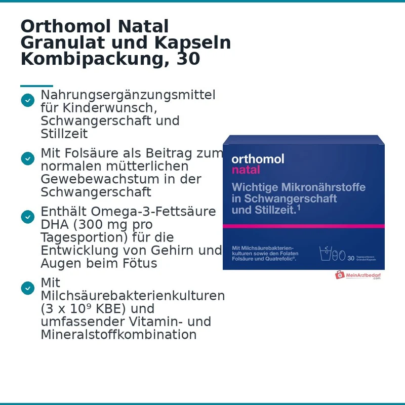 Orthomol Natal Granulat und Kapseln Kombipackung, 30 Tagesportionen