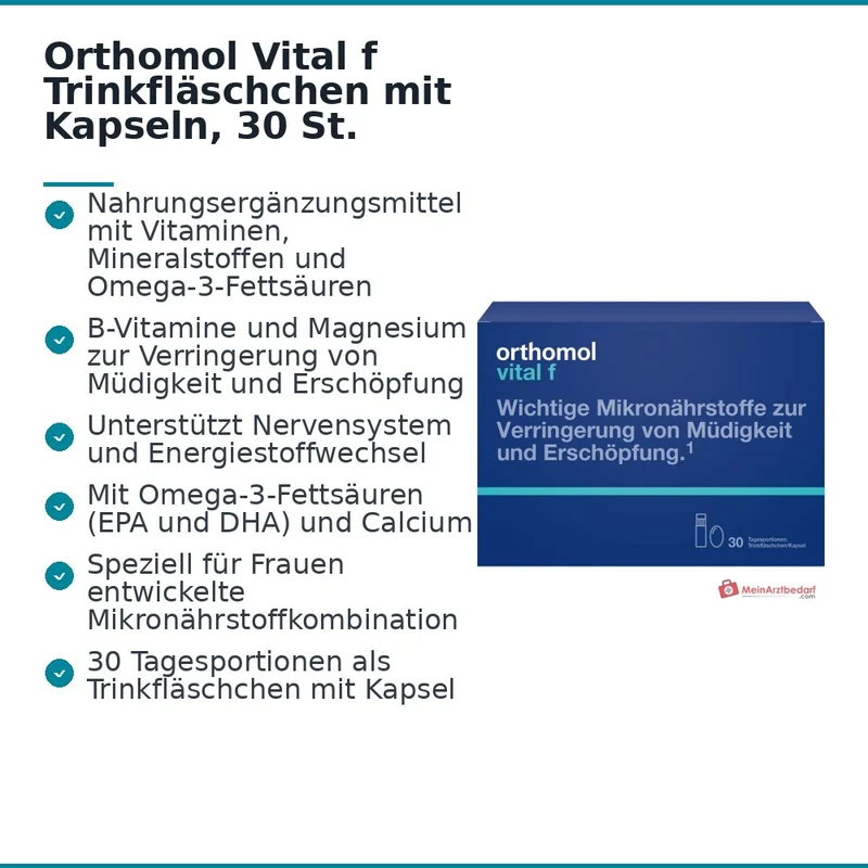 Orthomol Vital f Trinkfläschchen mit Kapseln, 30 St.