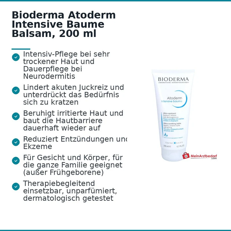 Bioderma Atoderm Intensive Baume Balsam, 200 ml