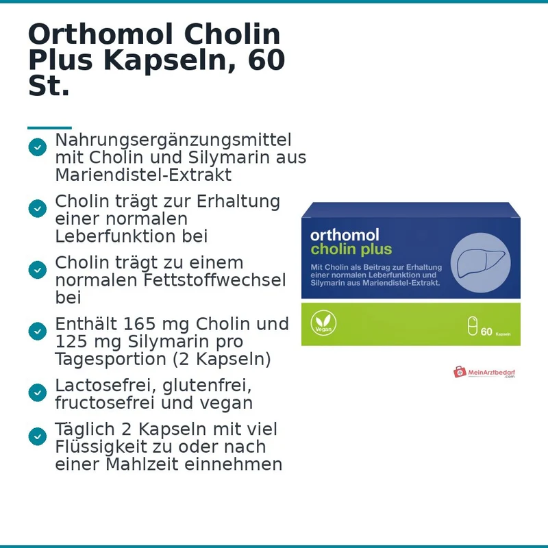 Orthomol Cholin Plus Kapseln, 60 St.