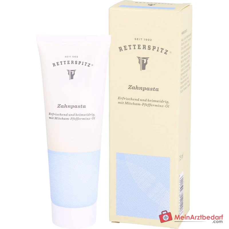 Retterspitz Zahnpasta mit Pfefferminzöl und Meersalz, 75 ml