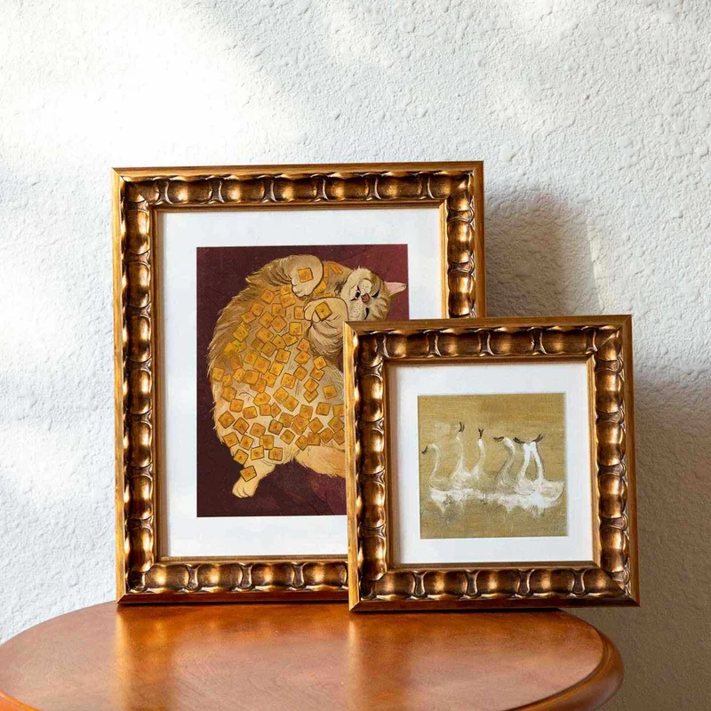 Vintage dekorativer goldener Bilderrahmen für Zuhause