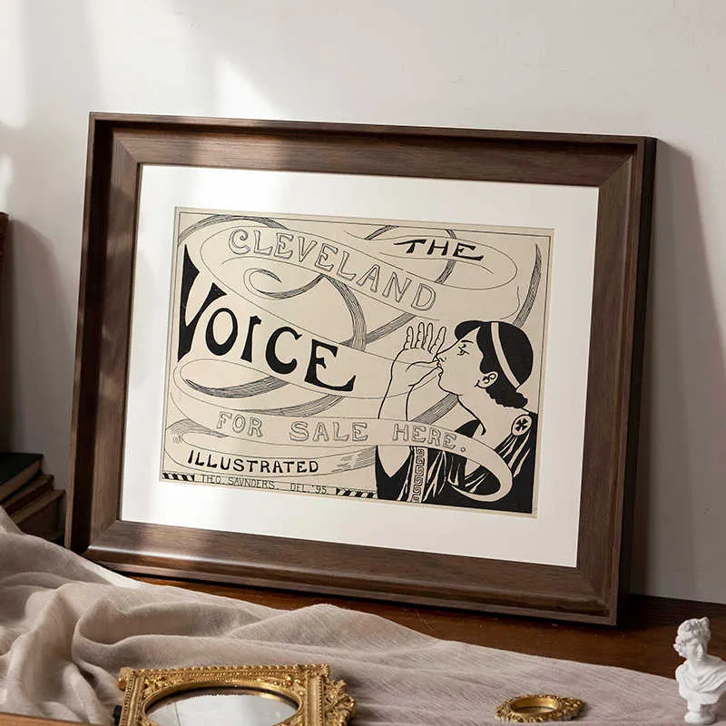 Vintage Dekorativer Kunstdruckrahmen für Zuhause