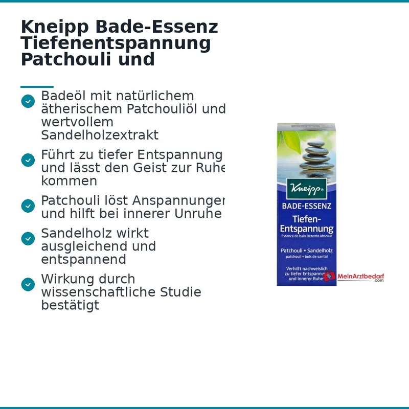Kneipp Bade-Essenz Tiefenentspannung Patchouli und Sandelholz, 100 ml