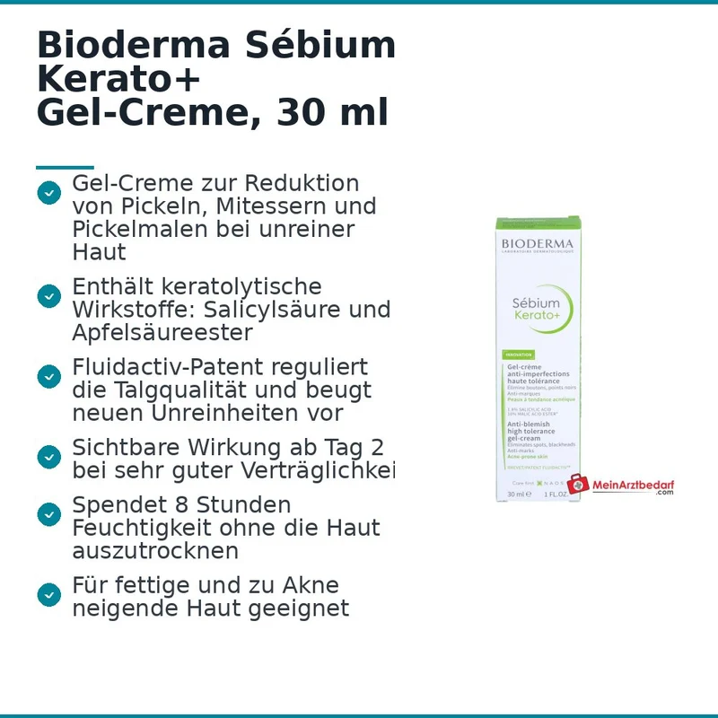 Bioderma Sébium Kerato+ Gel-Creme, 30 ml