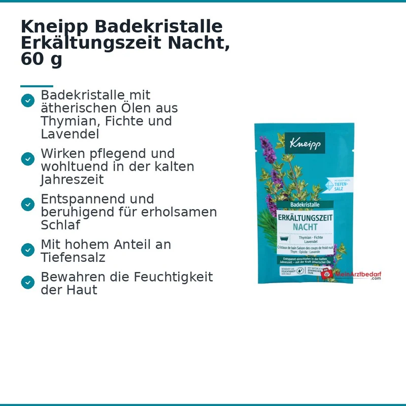 Kneipp Badekristalle Erkältungszeit Nacht, 60 g