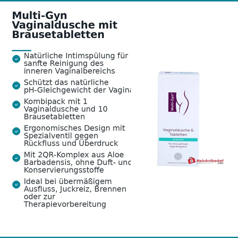 Multi-Gyn Vaginaldusche mit Brausetabletten Kombipack, 1 Stück