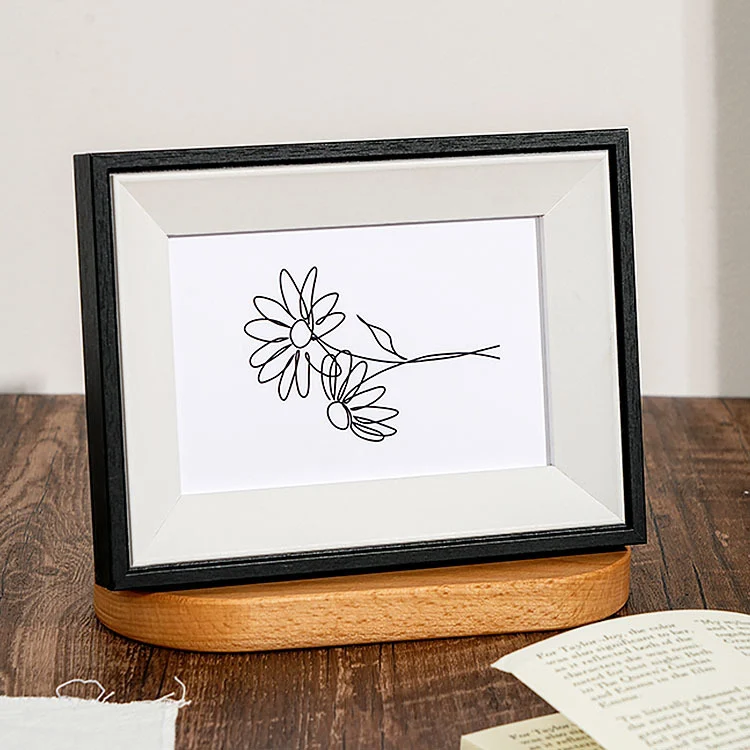 Minimalistische Linienkunstrahmen für Wanddekoration