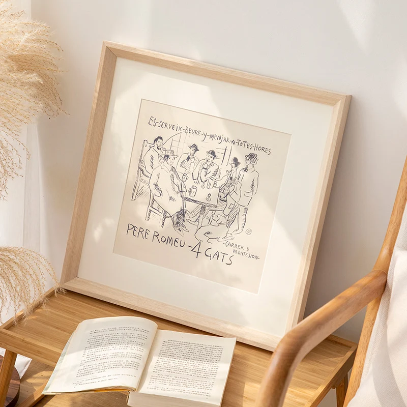 Gerahmter Vintage Kunstdruck für Wohnkultur