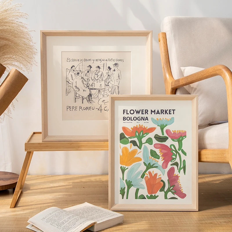 Gerahmter Vintage Kunstdruck für Wohnkultur
