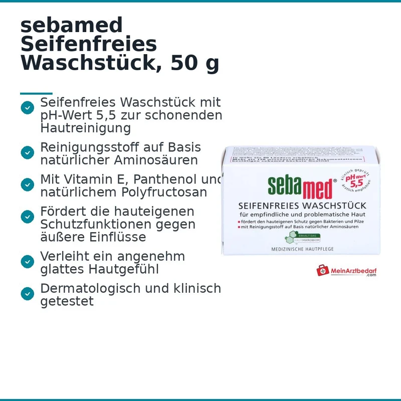 sebamed Seifenfreies Waschstück, 50 g