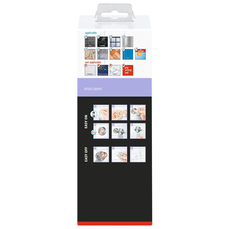 tesa MOON BLACK Wandseifenspender, schwarz matt, inkl. Klebelösung | 1 Stück
