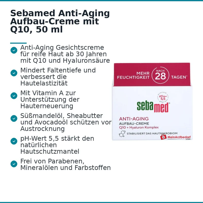 Sebamed Anti-Aging Aufbau-Creme mit Q10, 50 ml