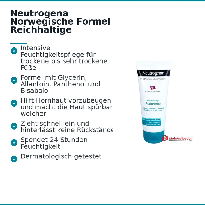 Neutrogena Norwegische Formel Reichhaltige Fußcreme, 100 ml
