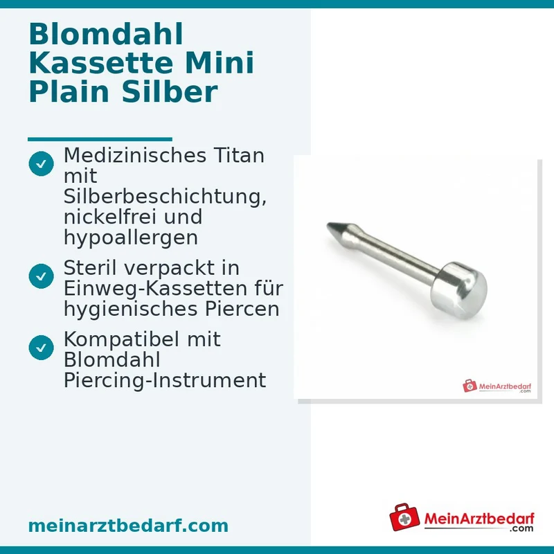 Blomdahl Nasenpiercing Plain silber, 10 Stk.