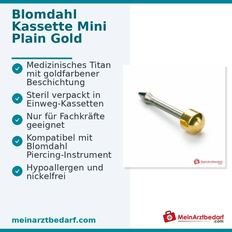 Blomdahl Nasenpiercing Plain gold, 10 Stk.