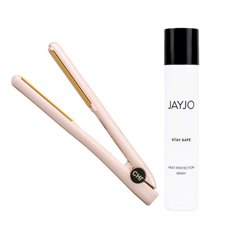 CHI G3 Blush Ceramic & Titanium Stijltang by John Beerens + JAYJO Stay Safe Heat Protection Spray