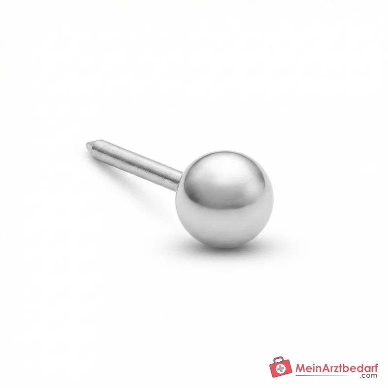 Blomdahl Erstohrstecker Plain Titan silber, 4 mm, 10 Stk.