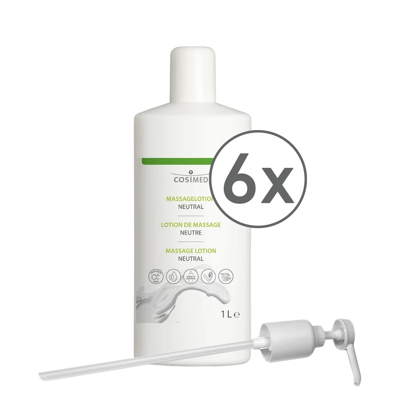 cosiMed Massagelotion Neutral 6x1l Flasche + 1 Spender