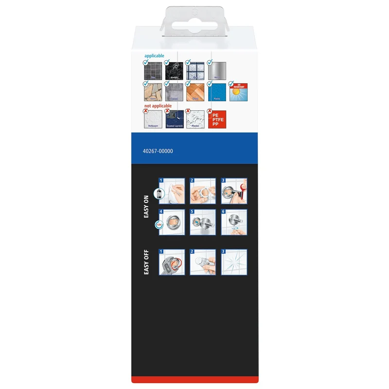 tesa Klaam Design-Seifenspender, verchromt, inkl. Klebelösung | 1 Stück