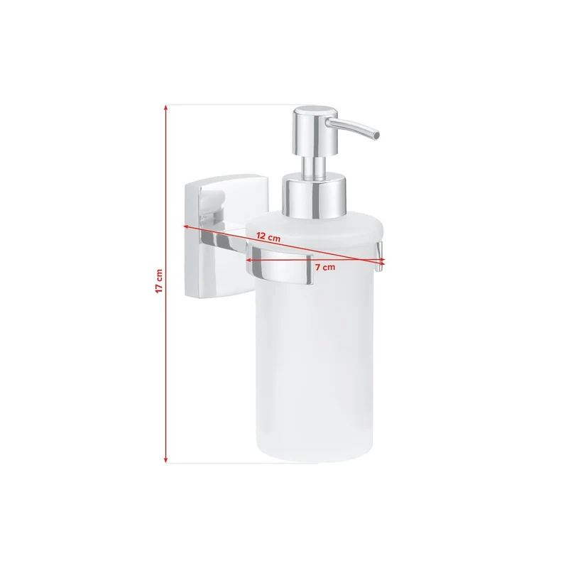 tesa Klaam Design-Seifenspender, verchromt, inkl. Klebelösung | 1 Stück