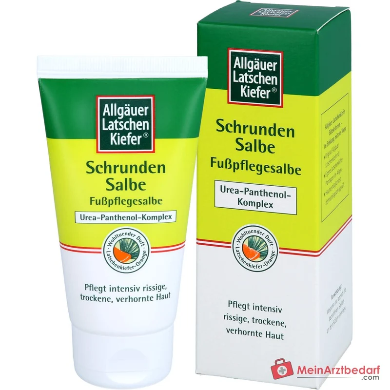 Allgäuer Latschenkiefer Schrunden Salbe Latschenkiefernöl / Urea / Rosskastanie / Hamamelis Salbe, 75 ml