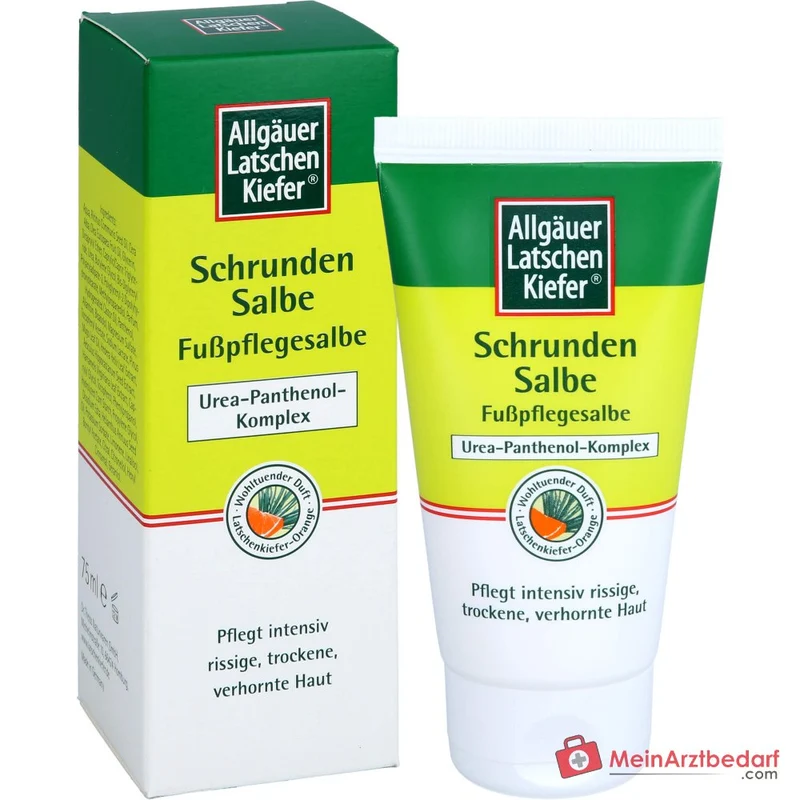 Allgäuer Latschenkiefer Schrunden Salbe Latschenkiefernöl / Urea / Rosskastanie / Hamamelis Salbe, 75 ml