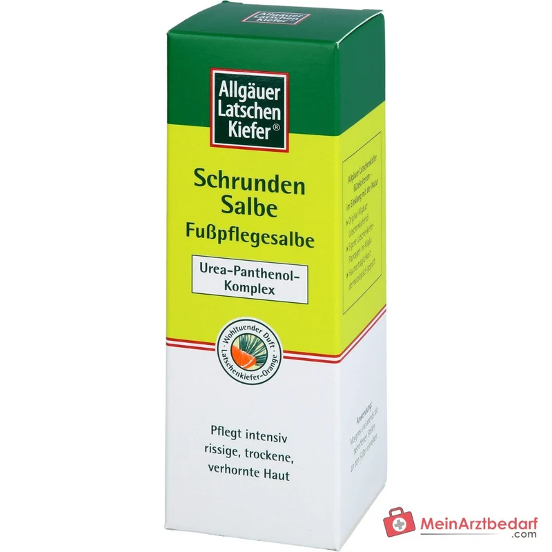 Allgäuer Latschenkiefer Schrunden Salbe Latschenkiefernöl / Urea / Rosskastanie / Hamamelis Salbe, 75 ml