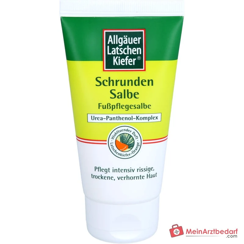 Allgäuer Latschenkiefer Schrunden Salbe Latschenkiefernöl / Urea / Rosskastanie / Hamamelis Salbe, 75 ml