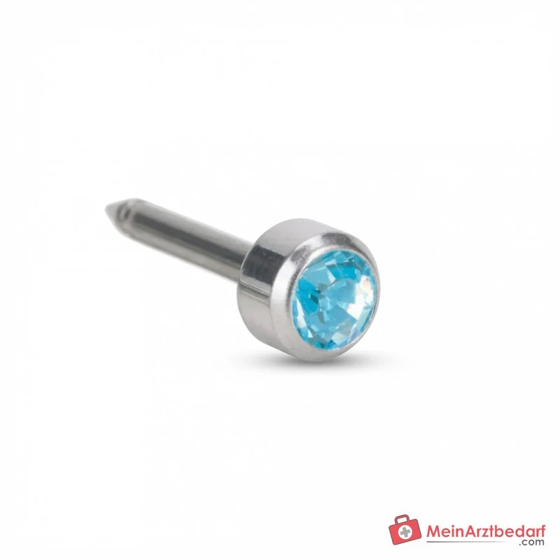 Blomdahl Nasenpiercing Bezel silber-blau, 4 mm, 10 Stk.