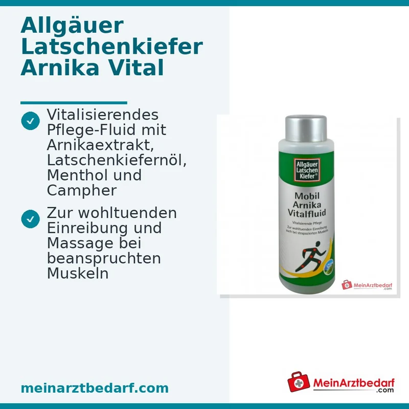 Allgäuer Latschenkiefer Arnika Vital Fluid Arnikaextrakt / Latschenkiefernöl / Menthol / Campher Körperpflege, 500 ml